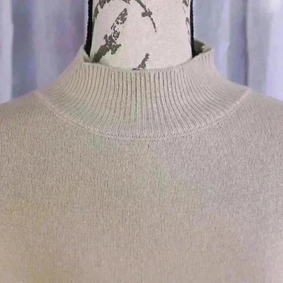 KNIT TURTLENECK SWEATER-BEIGE LADIES - SIZE L - Picture 3 of 14